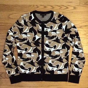 Ann Taylor Abstract Jacquard Ann Cardigan